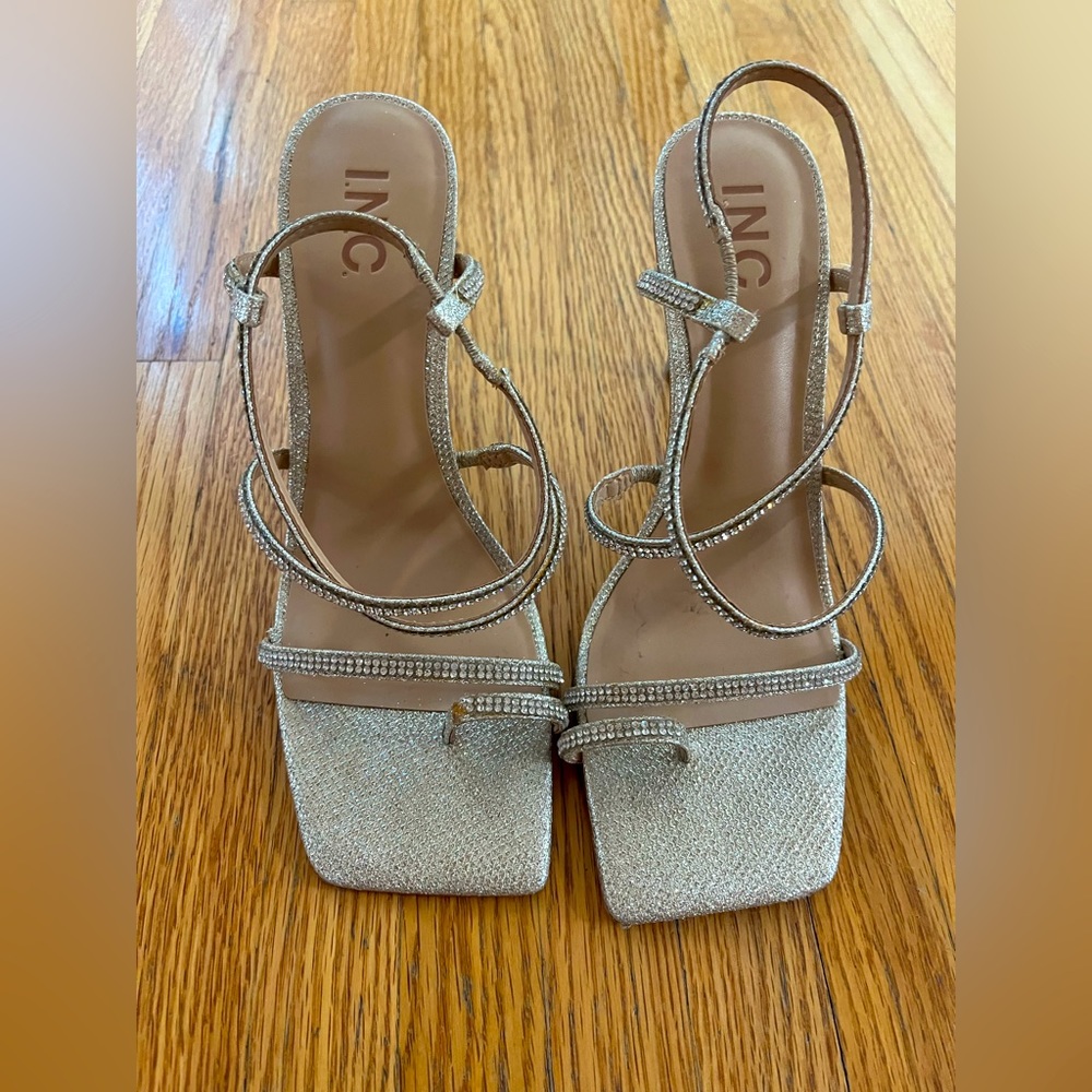 INC Heels, Silver - Size 8